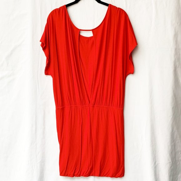 Silence + Noise Hot Orange Mini Dress - Picture 3 of 4